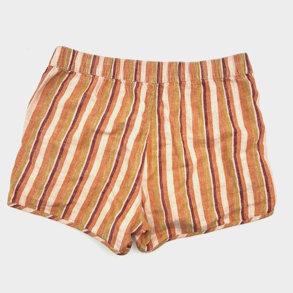 Madewell Linen/Cotton Rainbow Stripe Jogger Retro Shorts Womens size Extra Small - Picture 4 of 9
